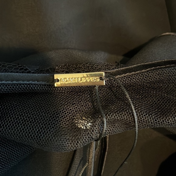 NWT Adam Lippes Black Lace Asymmetrical dress Sz 6 - Picture 13 of 16